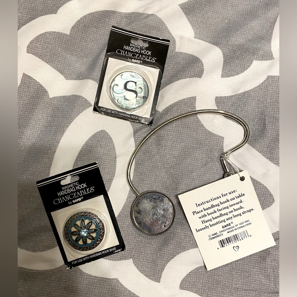 Interchangeable handbag hook